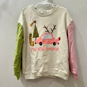 Minimalist Folk Co Christmas Tis the Season Colorblock Sweatshirt